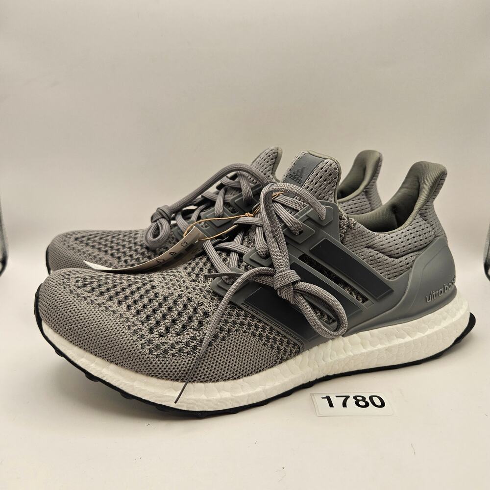 adidas Men's Grey and White Ultraboost Sneakers